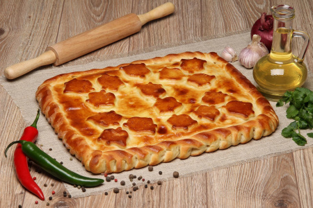 Пирог с крабовым мясом и рисом